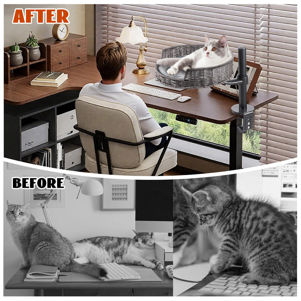 Niubya rattan desk bed is breathable, ventilated, and scratch-resistant.