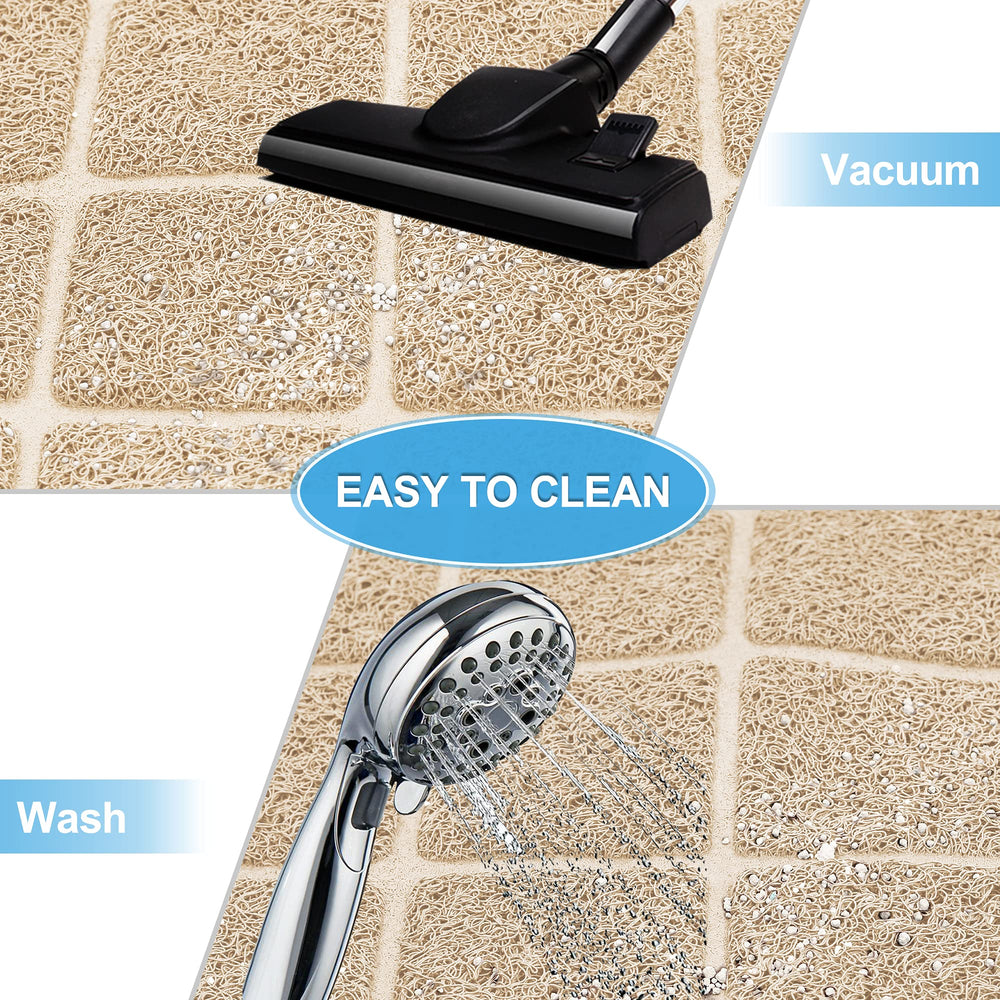 Niubya cat litter mat measures 35 by 23 inches for versatile placement.