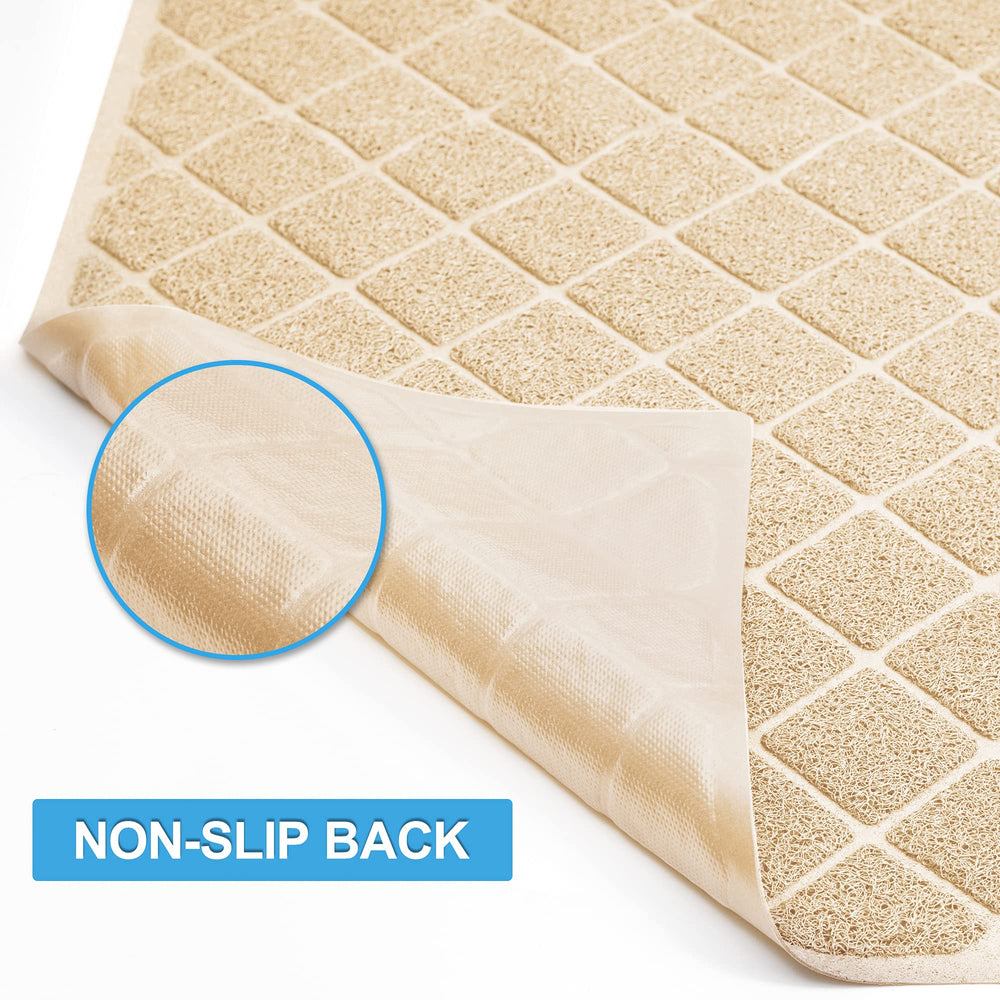 Niubya cat litter mat easy to clean, just vacuum or rinse.