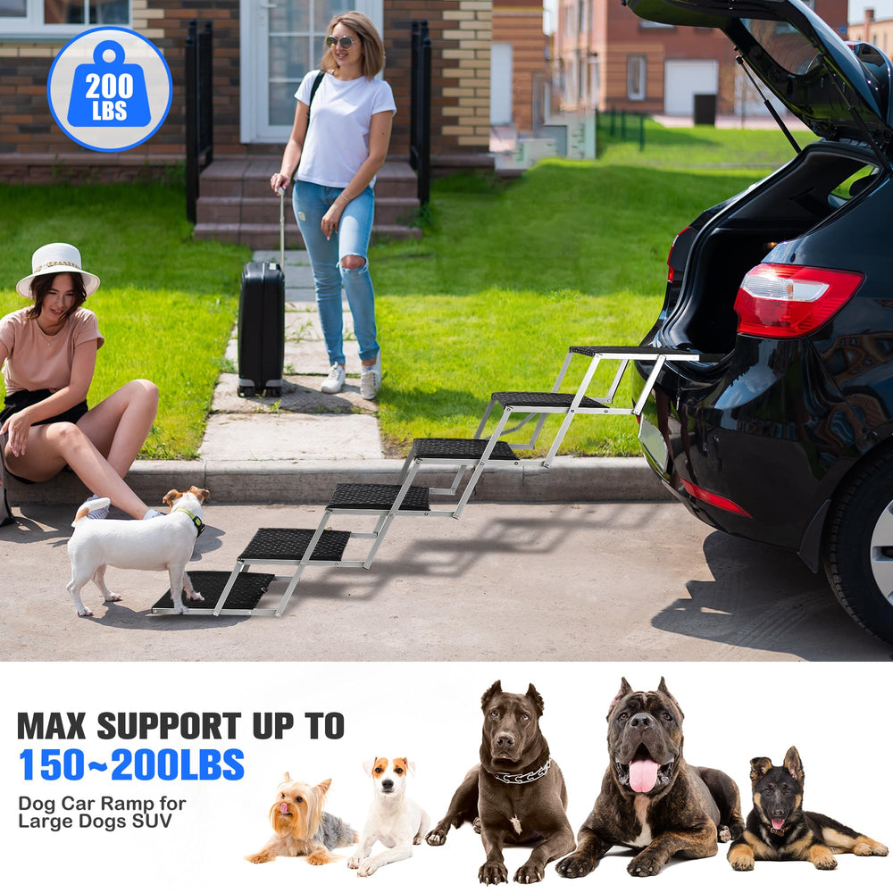 Niubya ramp supports up to 200 lb for larger dogs.