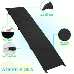 Niubya ramp folded compactly for space-saving storage.