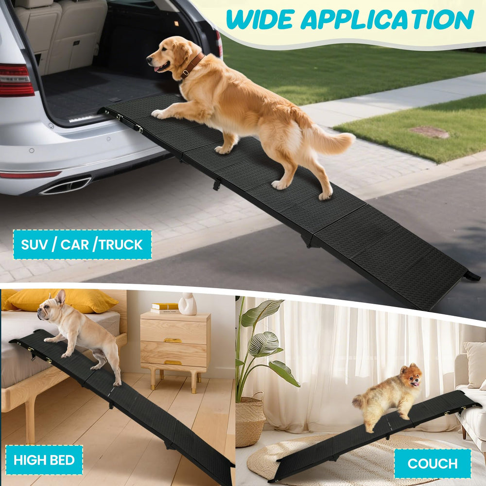 Niubya heavy-duty ramp supporting dogs up to 350 pounds.