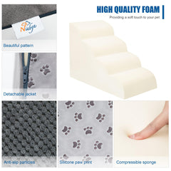 Niubya dog stairs foam core closeup shows lightweight support