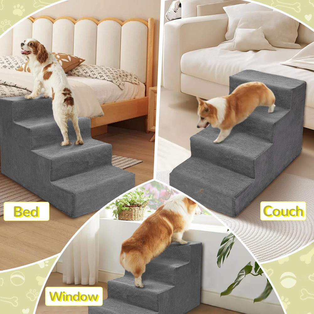 Niubya foldable design saves space by tucking stairs into a dog bed