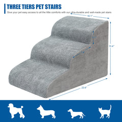 Niubya dog stairs highlights high-density foam for sturdy support