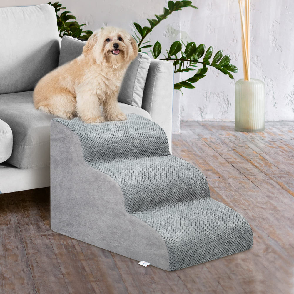 Niubya dog stairs are lightweight foam for easy relocation