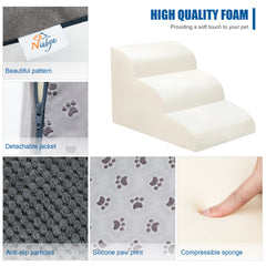 Niubya dog stairs featuring non-slip bottom for secure climbing