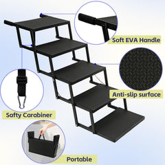 Non-slip surface on Niubya dog steps providing secure footing for pets.