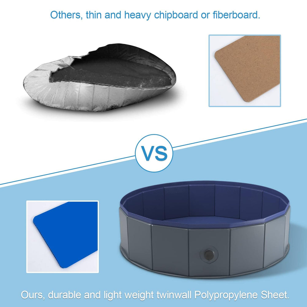 Niubya collapsible pool after use, easy cleaning and compact storage.