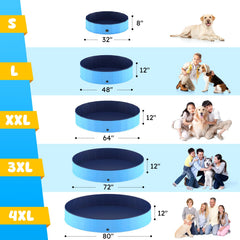 Niubya easy setup dog pool unfolds without inflation.