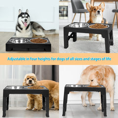 Niubya elevated feeder anti slip stand keeps bowls steady during meals
