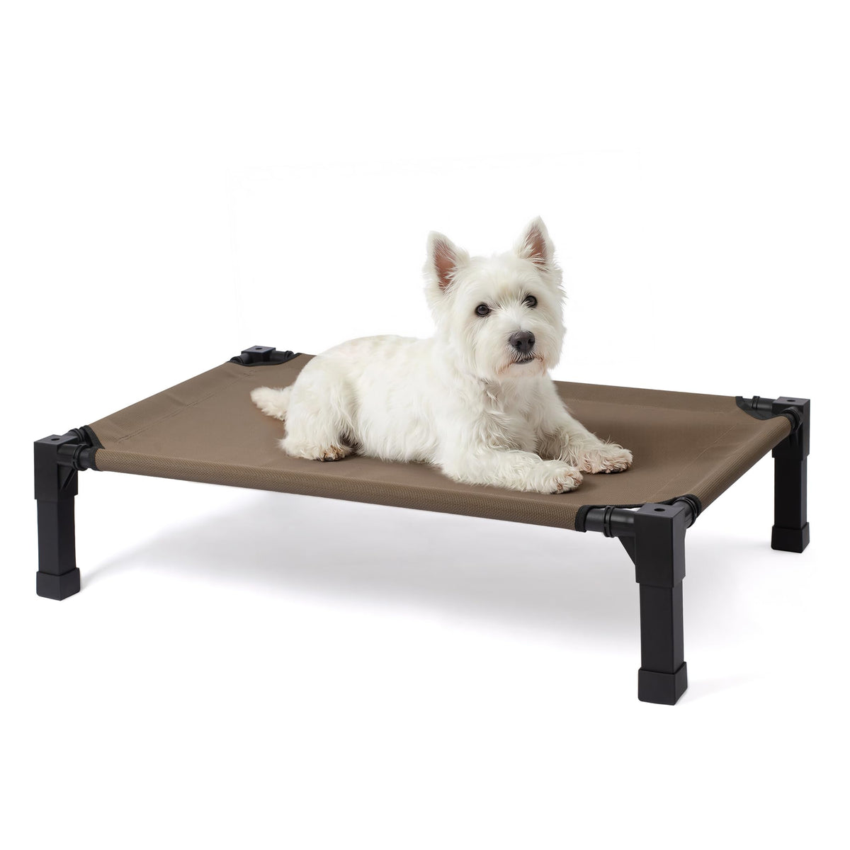 Niubya elevated outdoor dog bed assembly view shows quick setup and sturdy support.