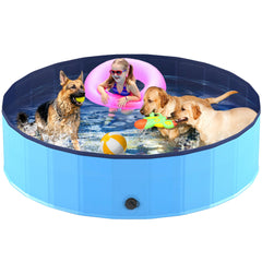Niubya foldable dog pool shows collapsible design for easy transport