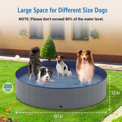 Niubya foldable dog pool collapsible design for easy travel and storage