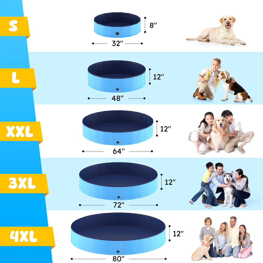 Niubya foldable dog pool folded for storage saves space during travel.