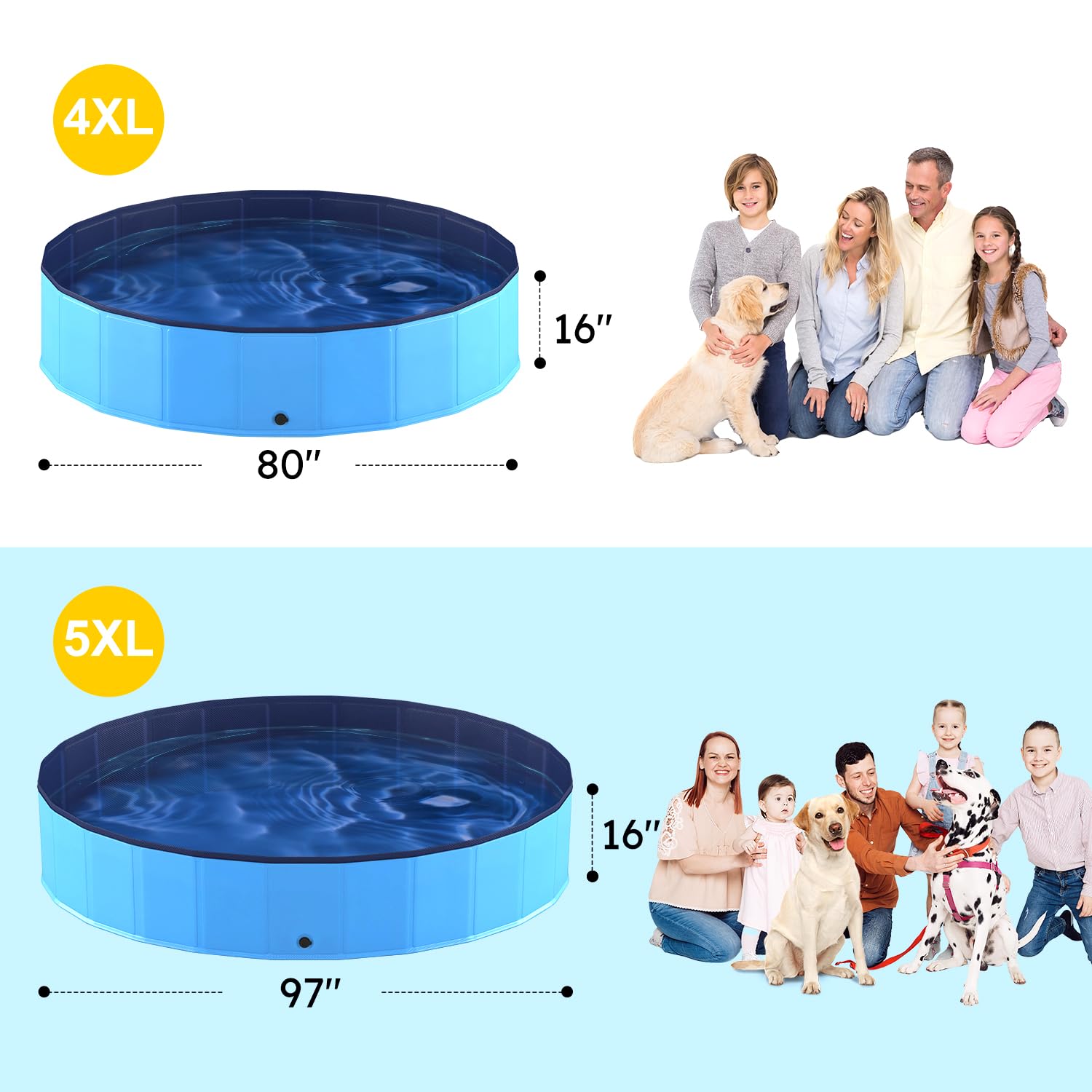 Niubya foldable pool neatly stored, saving space for seasonal use.