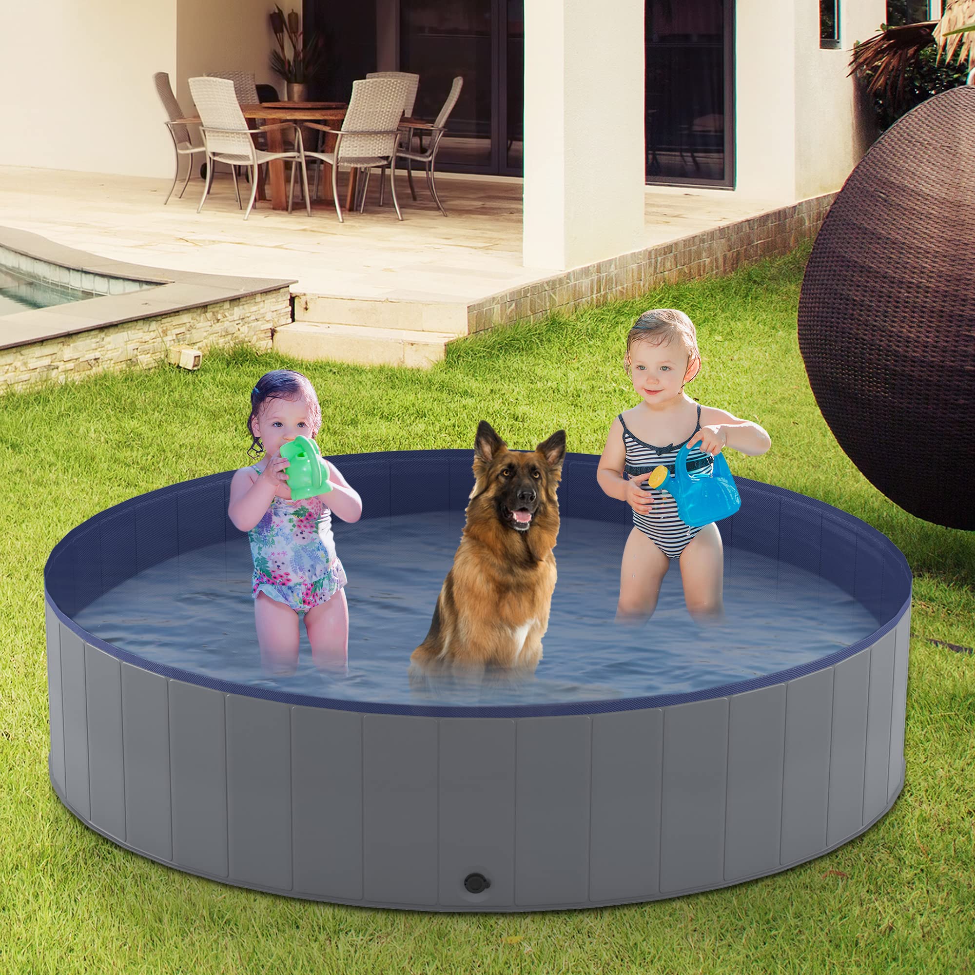 Niubya pool folded flat for compact storage and travel