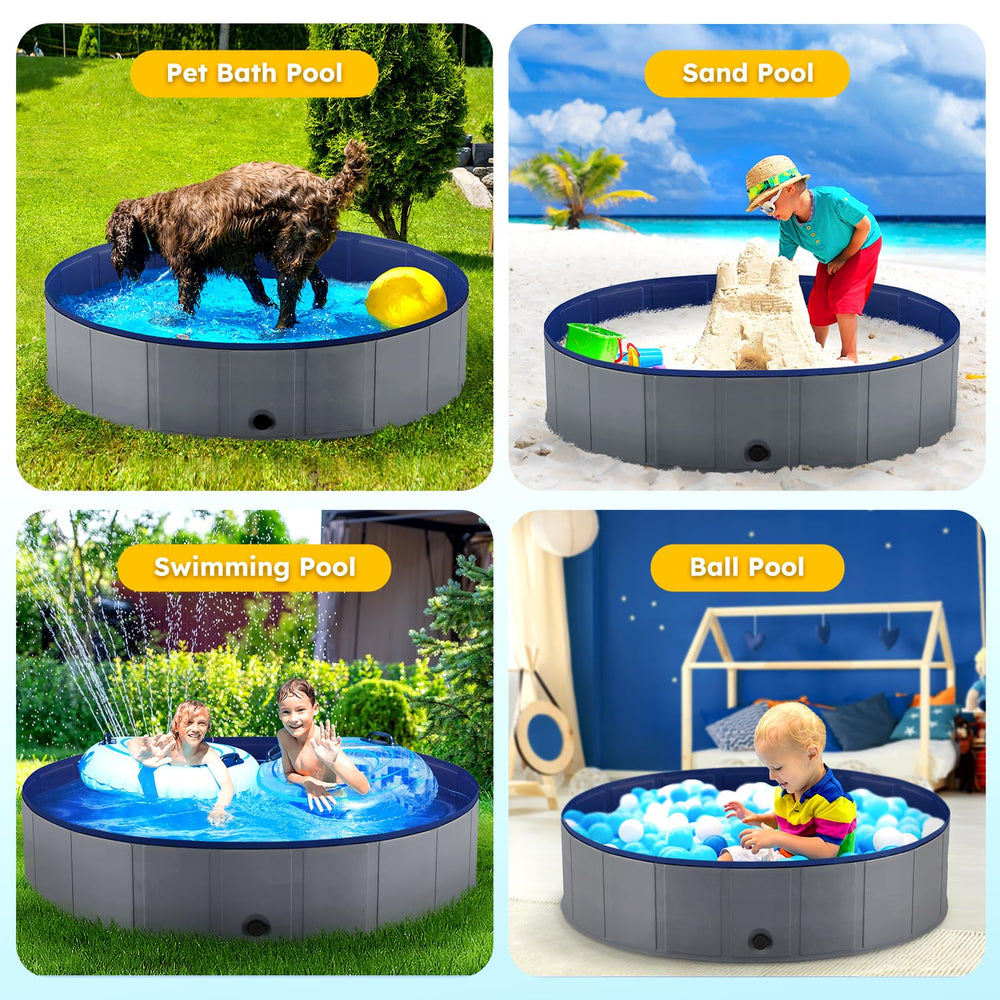 Niubya pet pool in the garden used for a fun bathtime.