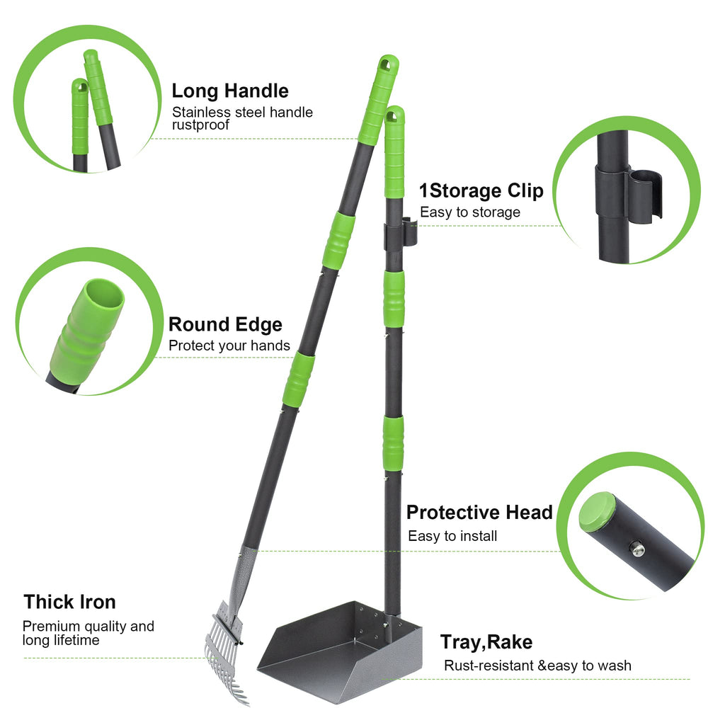 Niubya Pooper Scooper rake component for quick waste pickup
