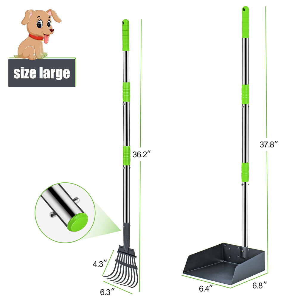 Niubya Pooper Scooper interlocking clip keeps handles secure during use.