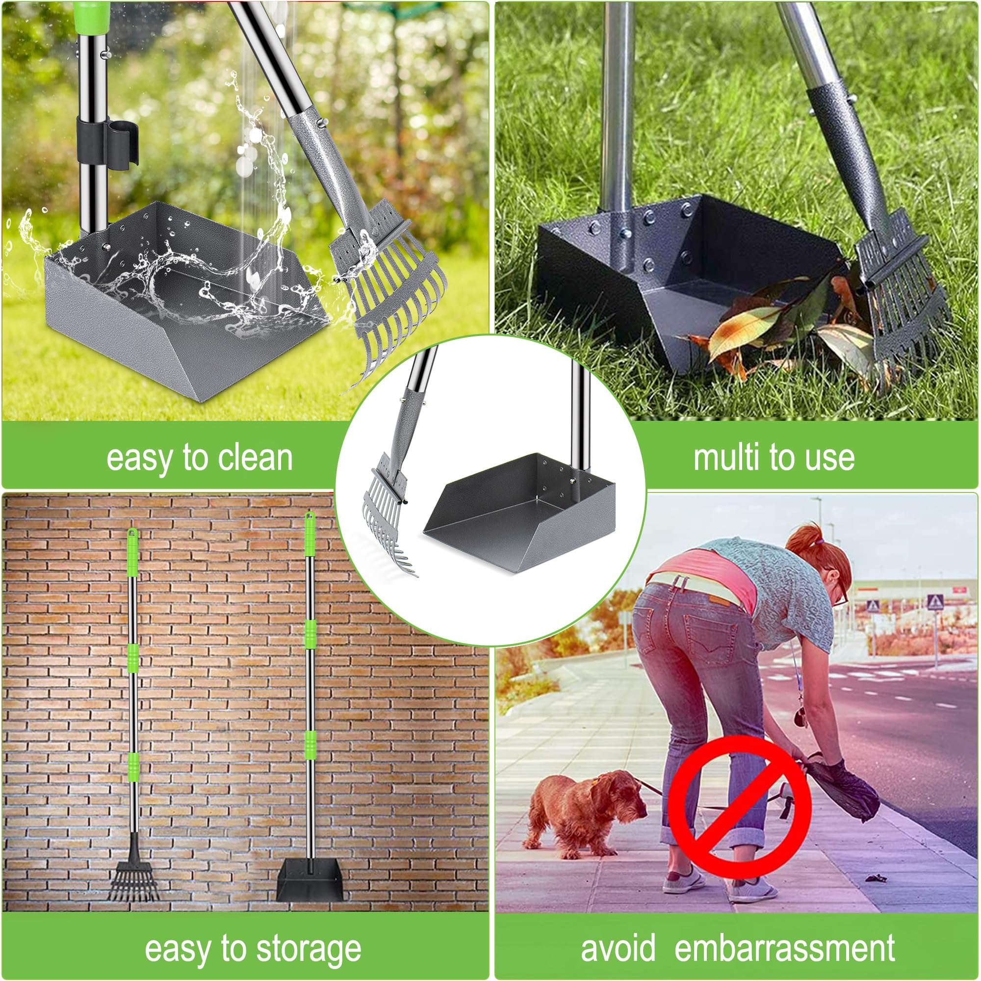 Niubya Pooper Scooper non-stick surface simplifies cleaning after use.