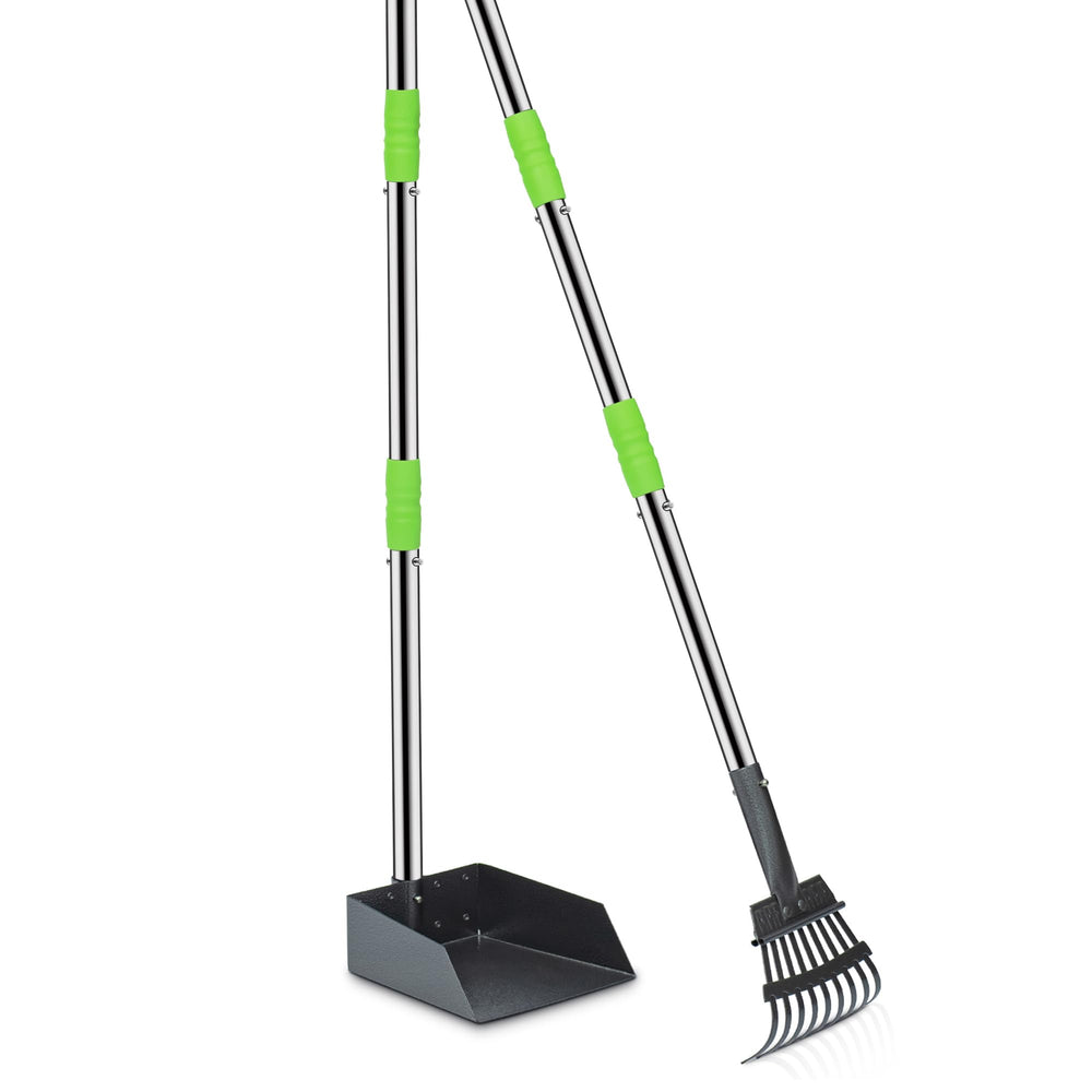 Niubya Pooper Scooper tray for quick pickup of dog waste on grass.