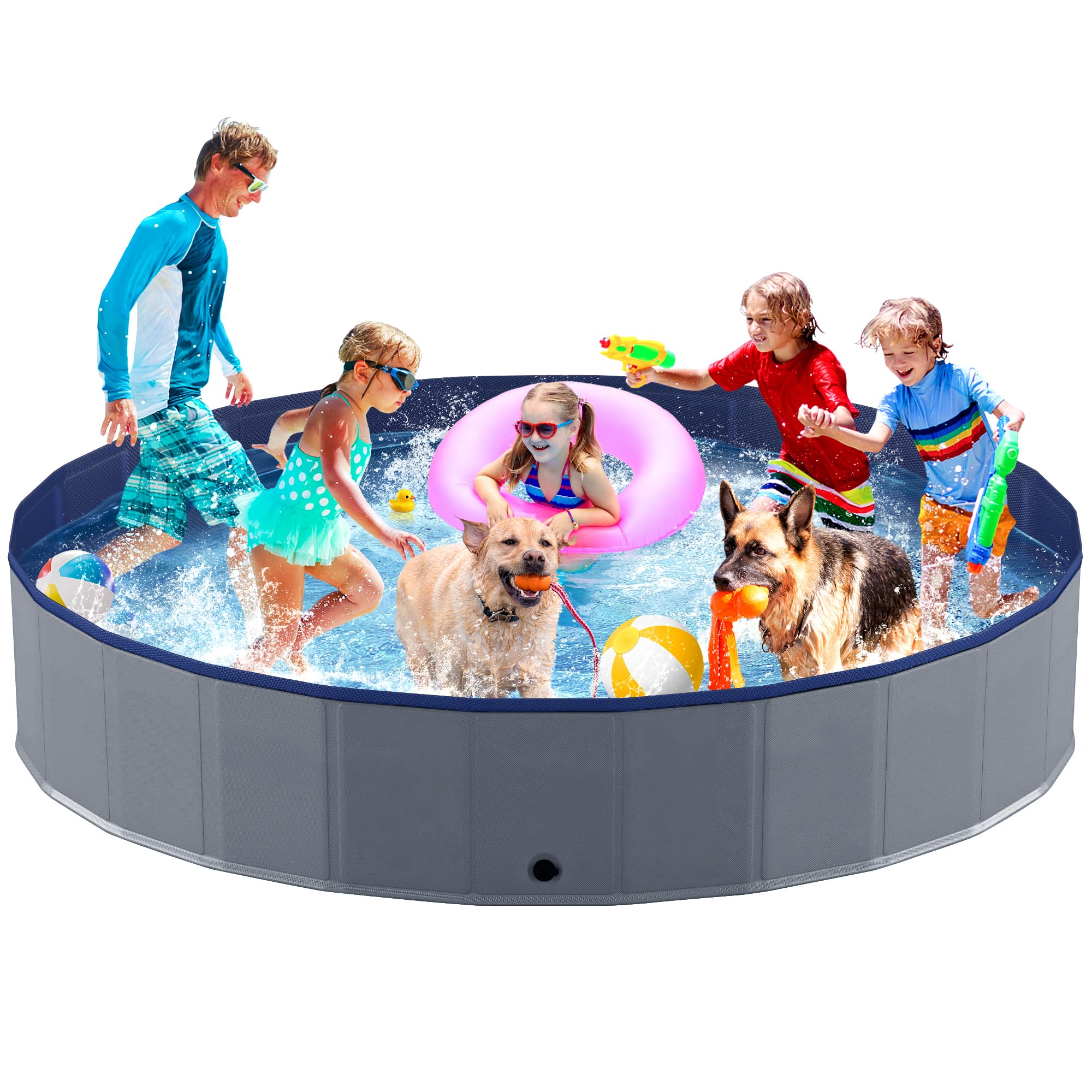 Niubya portable dog pool foldable design for easy outdoor baths