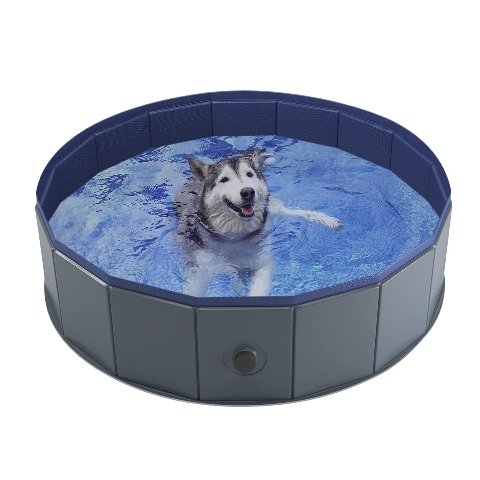 Niubya portable pet pool folded flat for compact storage and travel.