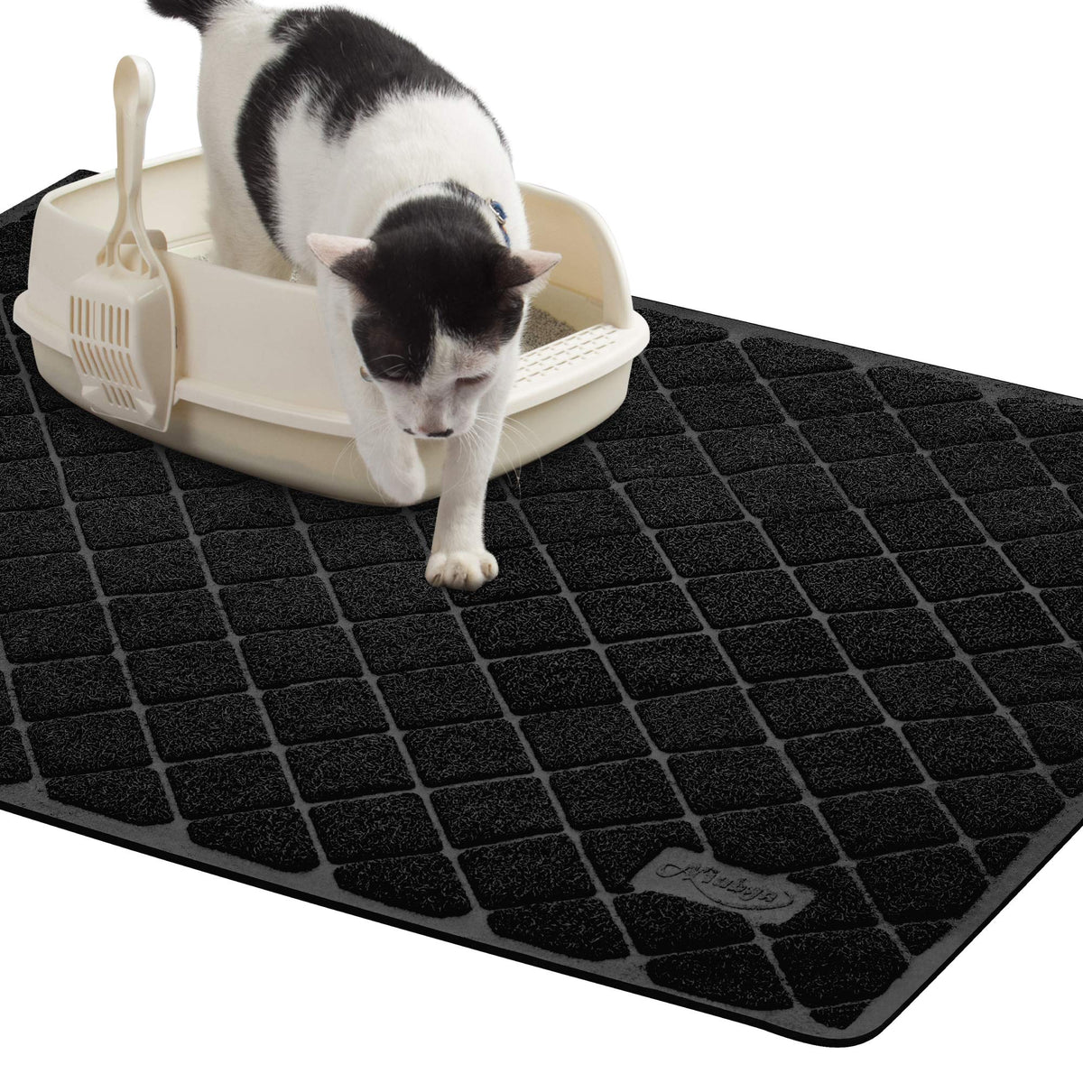 Niubya Premium Cat Litter Mat full view showing large coverage area for the room