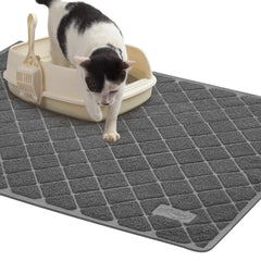 Niubya Premium Cat Litter Mat top view for large coverage and floor protection