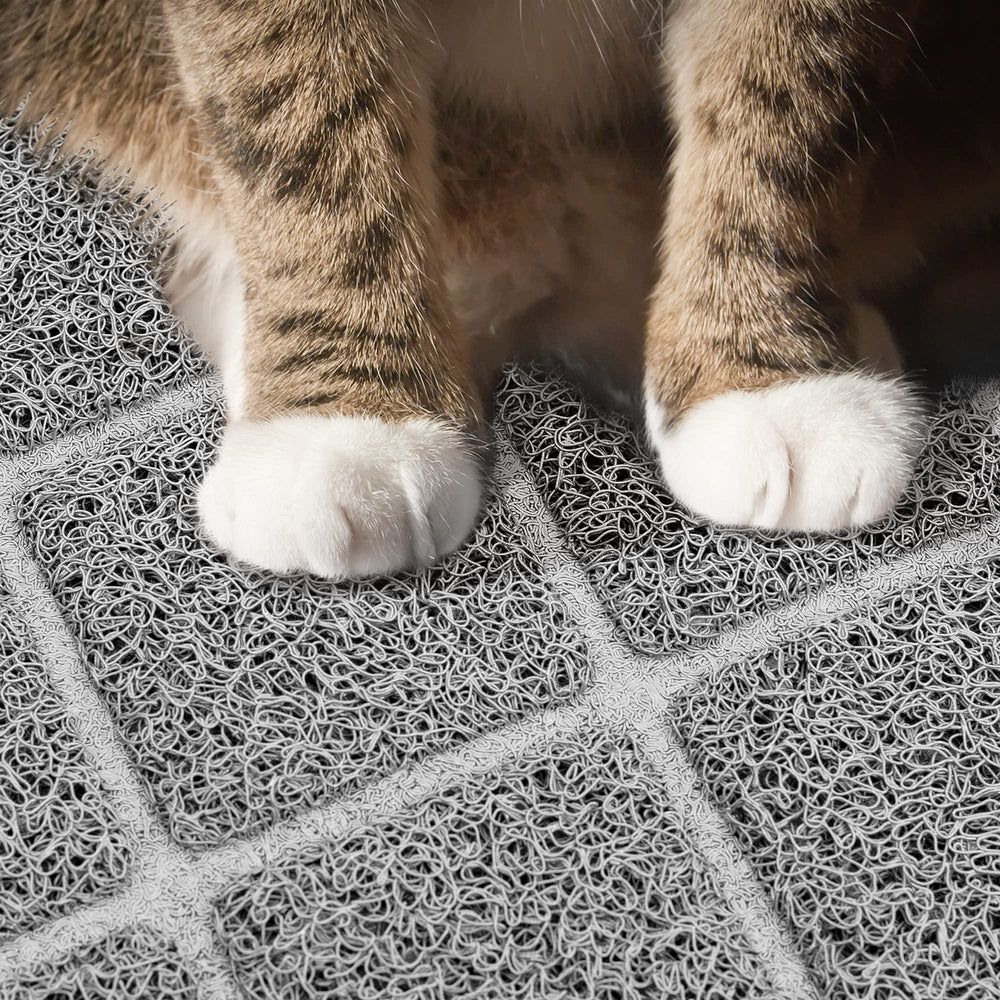 Niubya Premium Litter Mat waterproof bottom keeps floors dry.