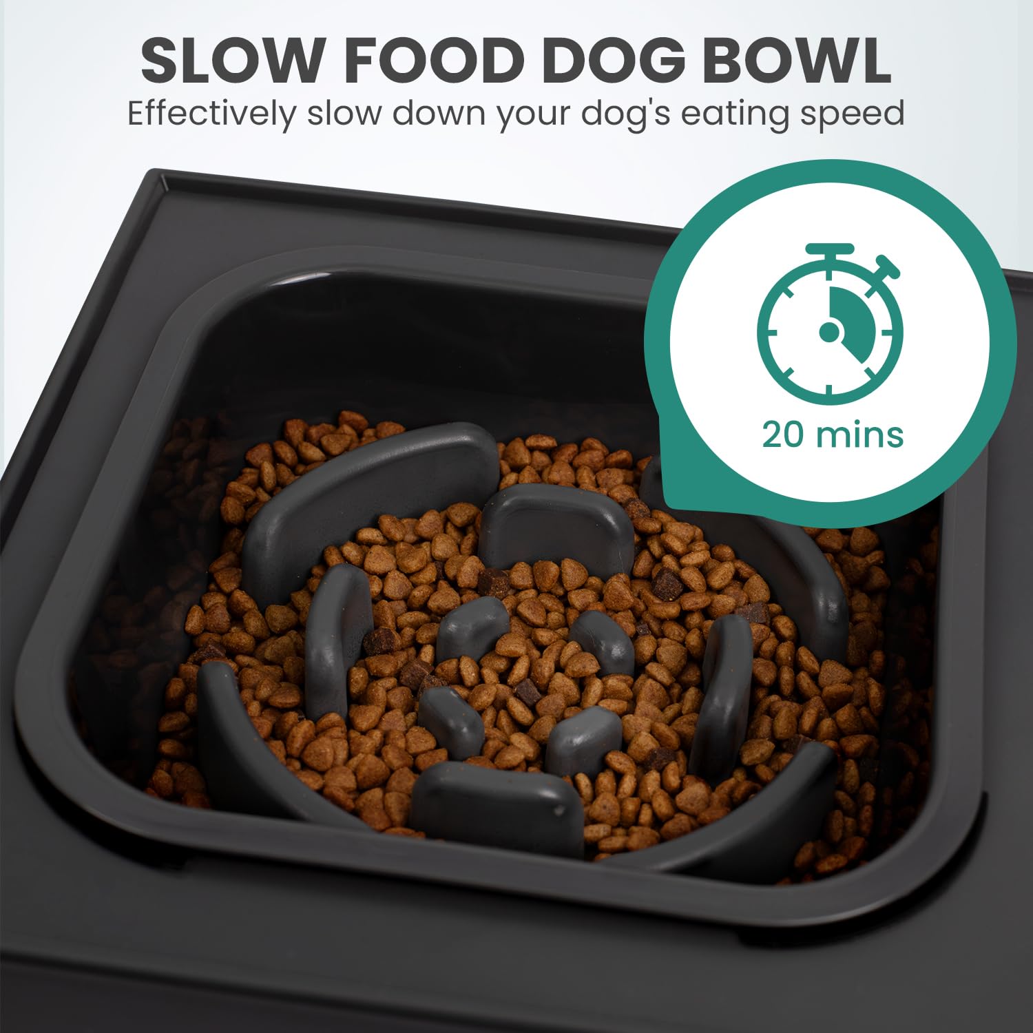 Niubya slow-feeder dog bowl helps pace meals for calmer, mindful dining.