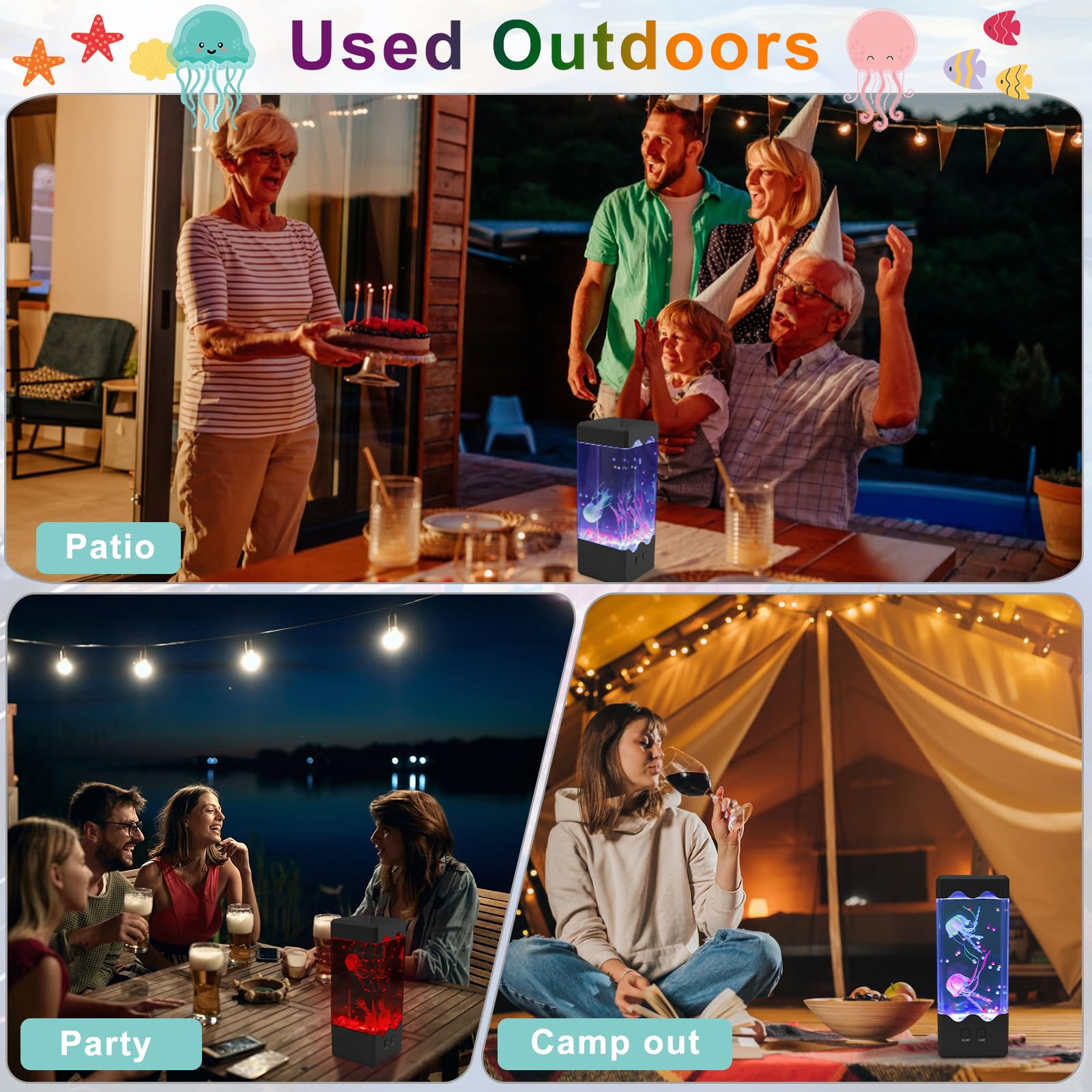 NIUFAN Jellyfish Lamp makes a versatile gift for any room and age.