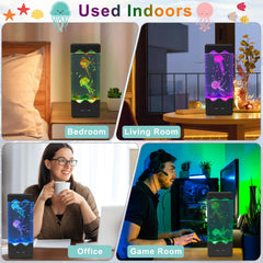 NIUFAN Jellyfish Lamp's ultra-quiet pump keeps rooms peaceful for work or sleep.