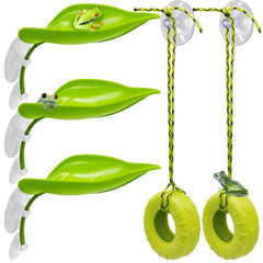 Niuohoy leaf decorations create a lush canopy and climbing space for terrariums.