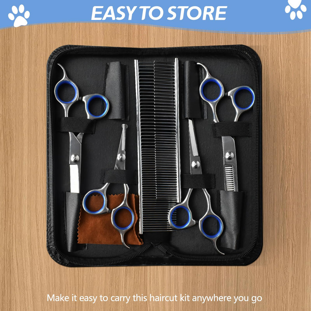Niura grooming kit in use with a dog and cat for versatile care
