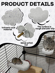 Niwaes pumice chew-ledge promotes natural gnawing and play.