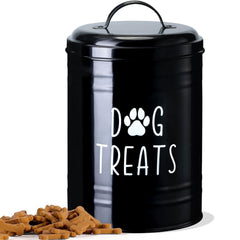 NIXBYO dog treat container with airtight lid preserves freshness for snacks