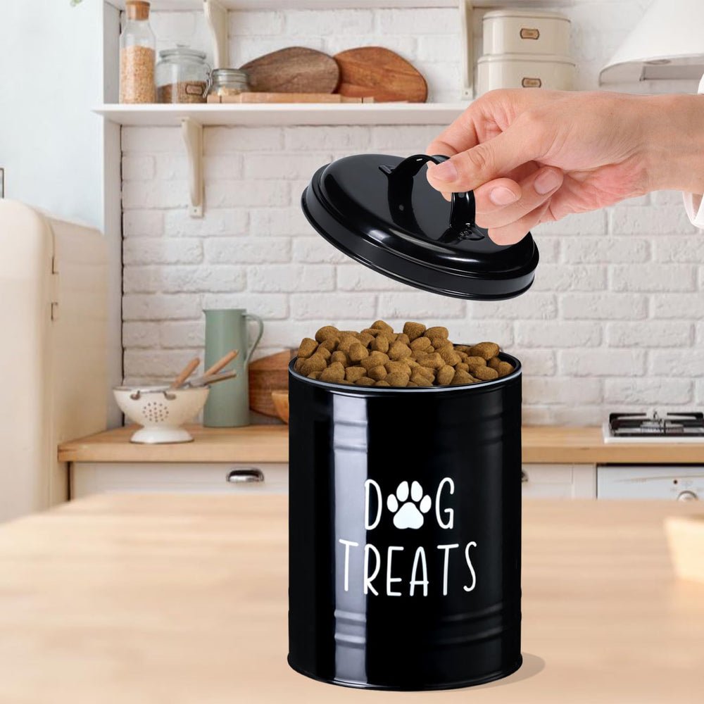 Container on kitchen counter for quick snack access