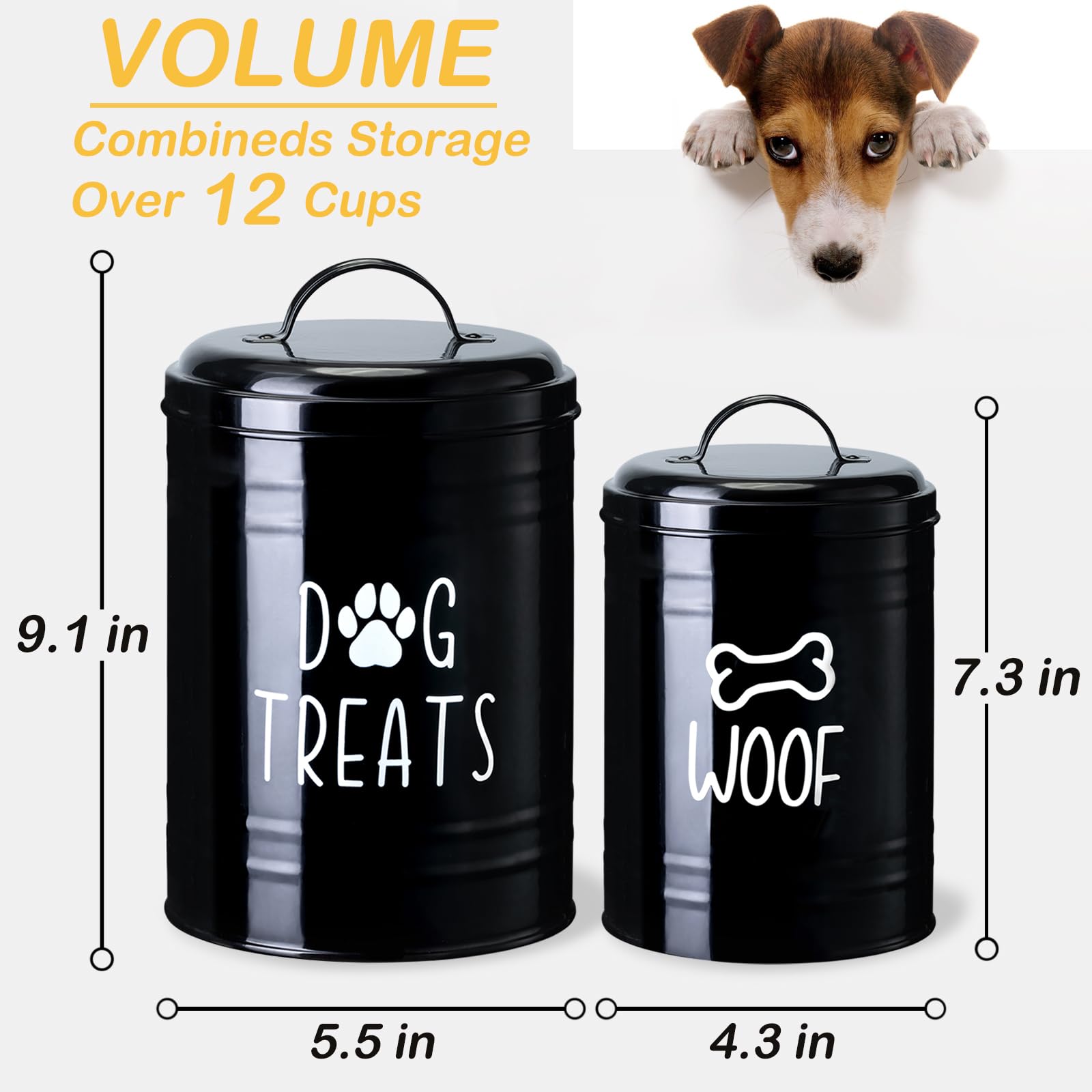 NIXBYO two-jar set side by side for convenient treat storage