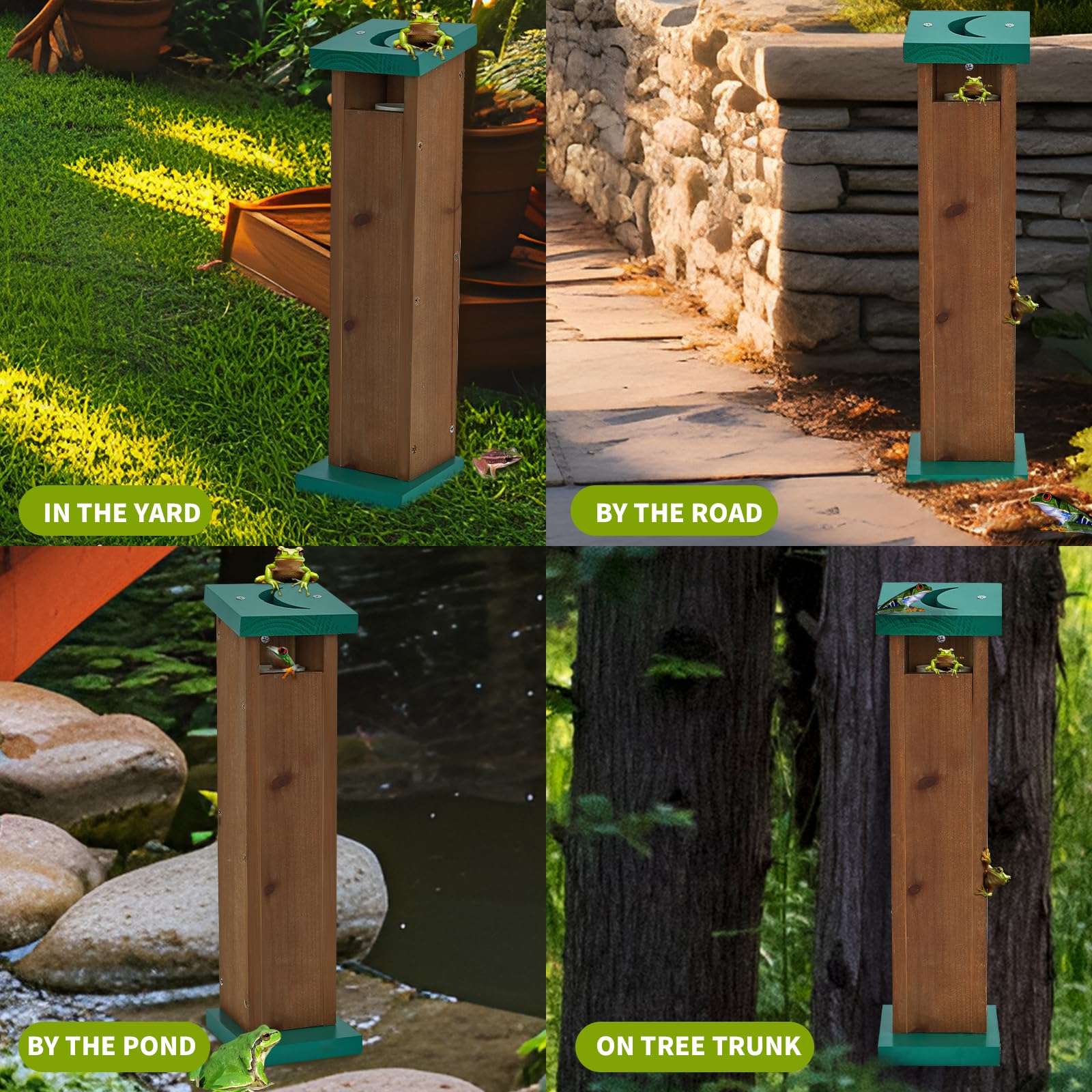 Niyanghome indoor-outdoor tree frog shelter supports day rest and night activity
