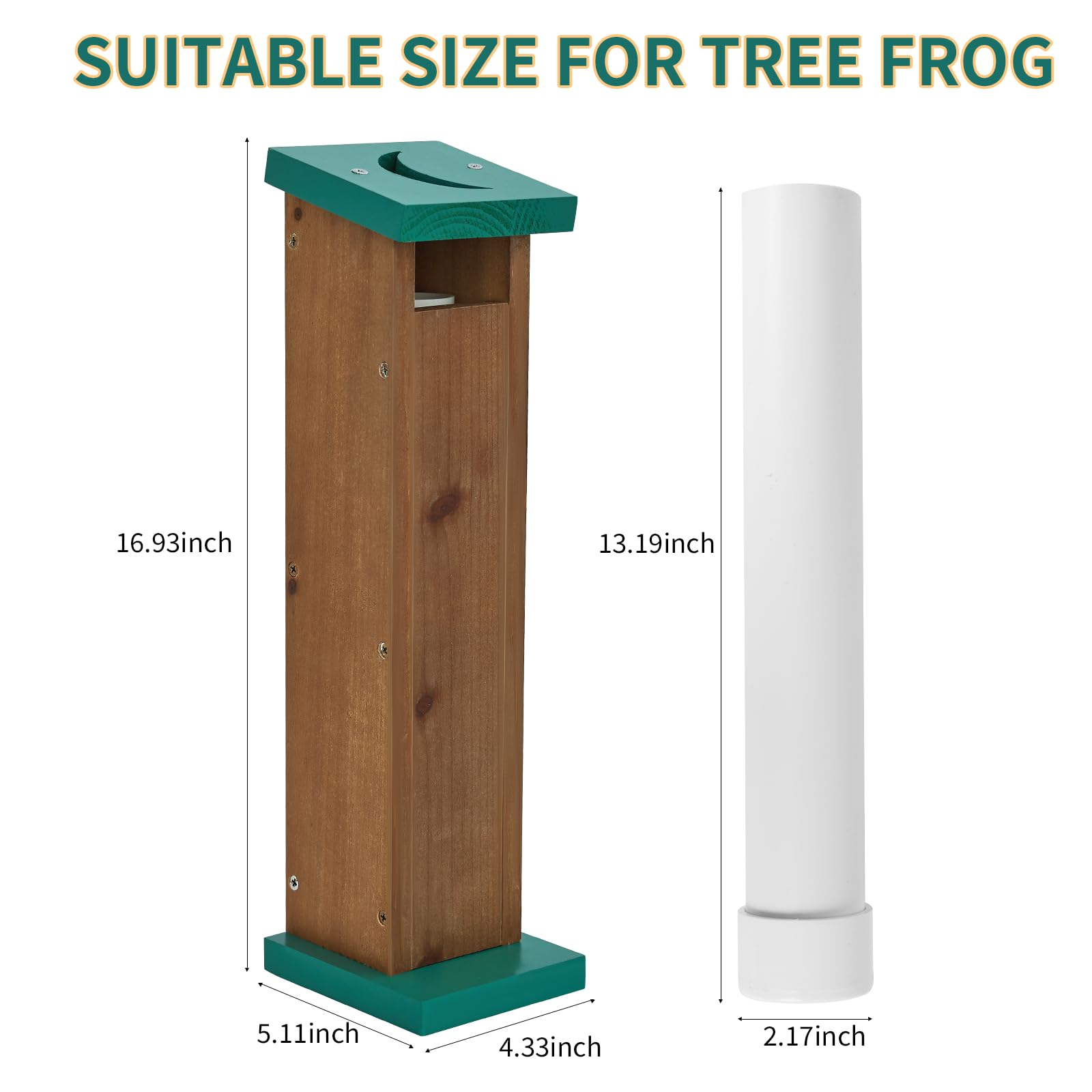 Niyanghome wooden tree frog nest blends with garden décor as shelter
