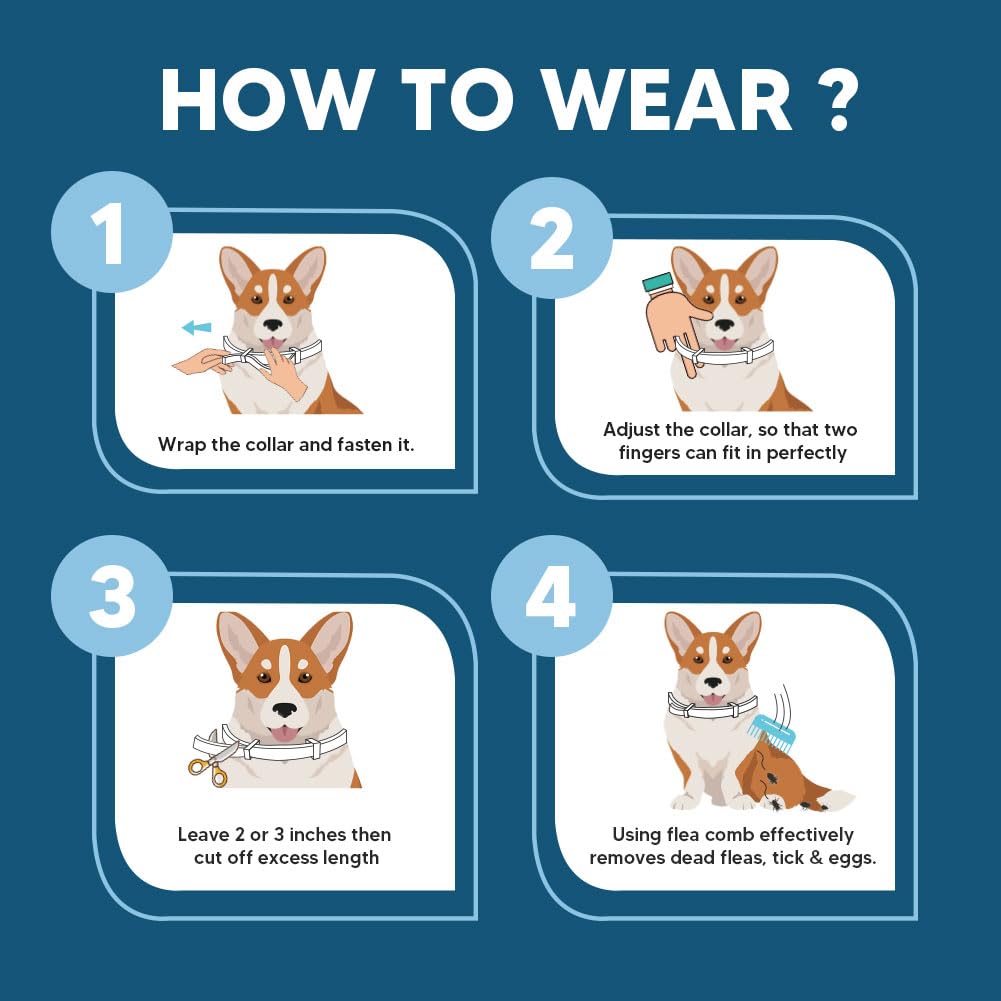 NJKPUYT flea collar uses natural plant extracts for pet safety
