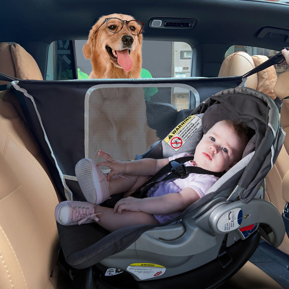 njnj dog car seat cover mesh window boosts air flow and dog interaction