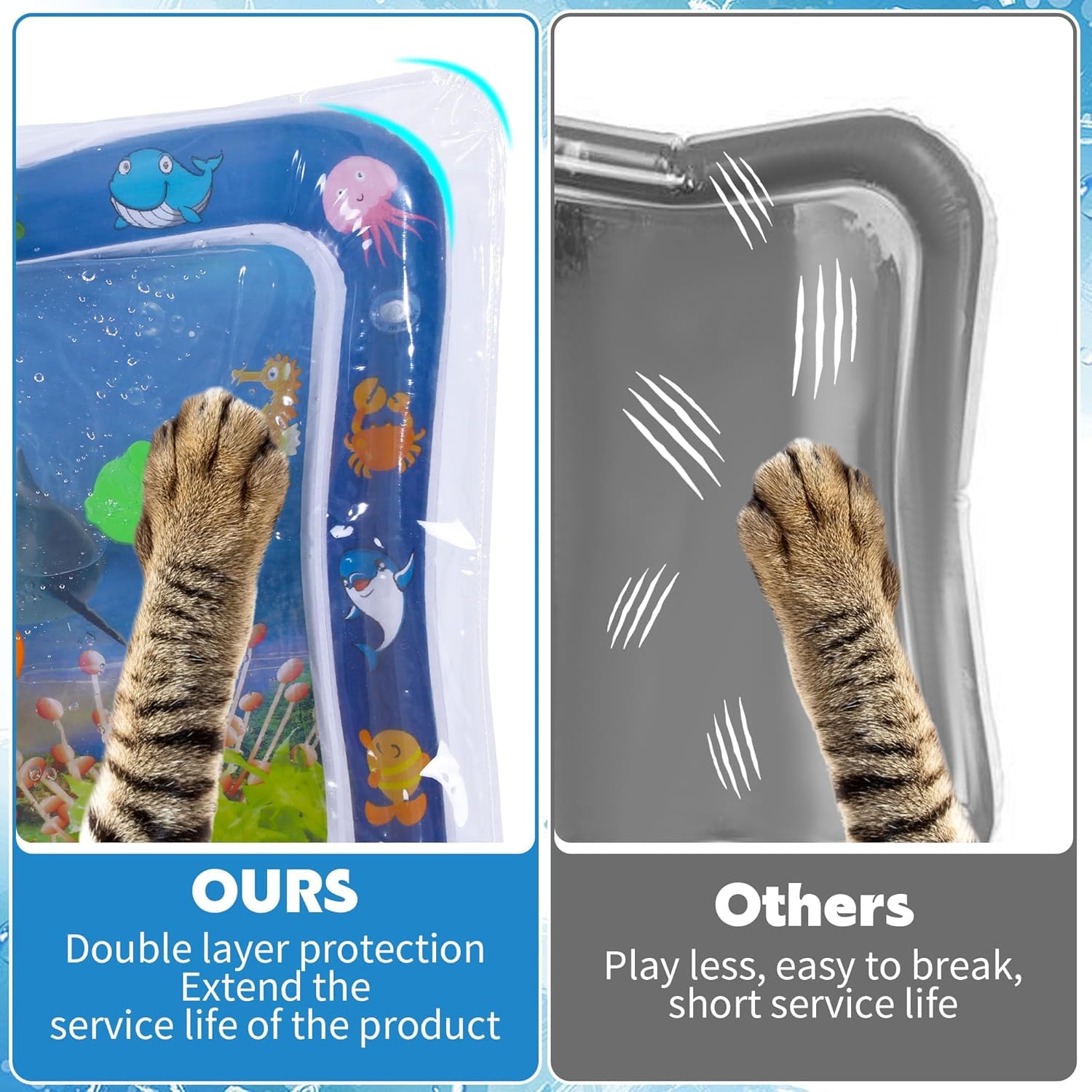 NLAIKE sensory water mat offers a refreshing cooling surface for pets