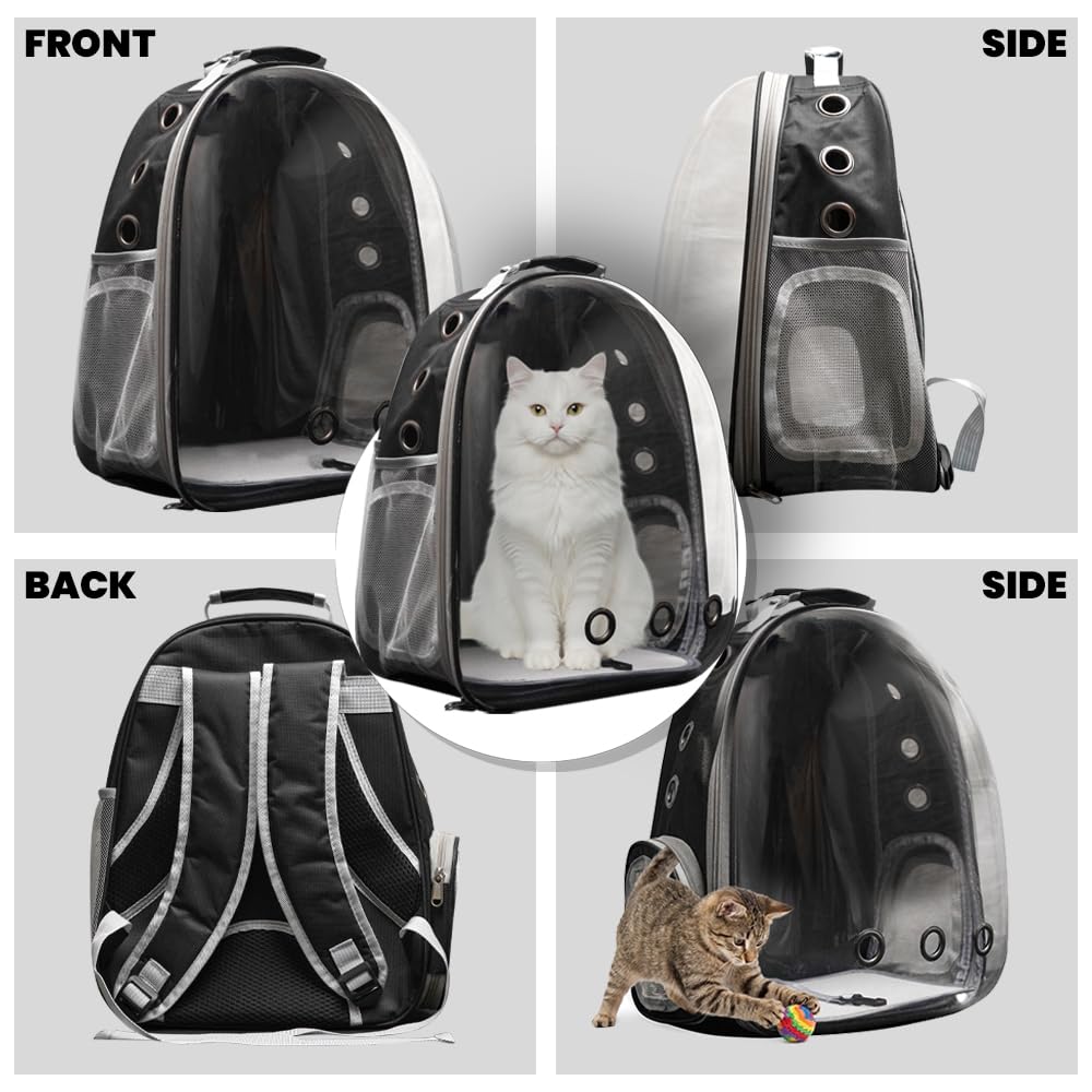 NOAH AND LYLA Cat Backpack Carrier ABS shell with ventilation for steady airflow.