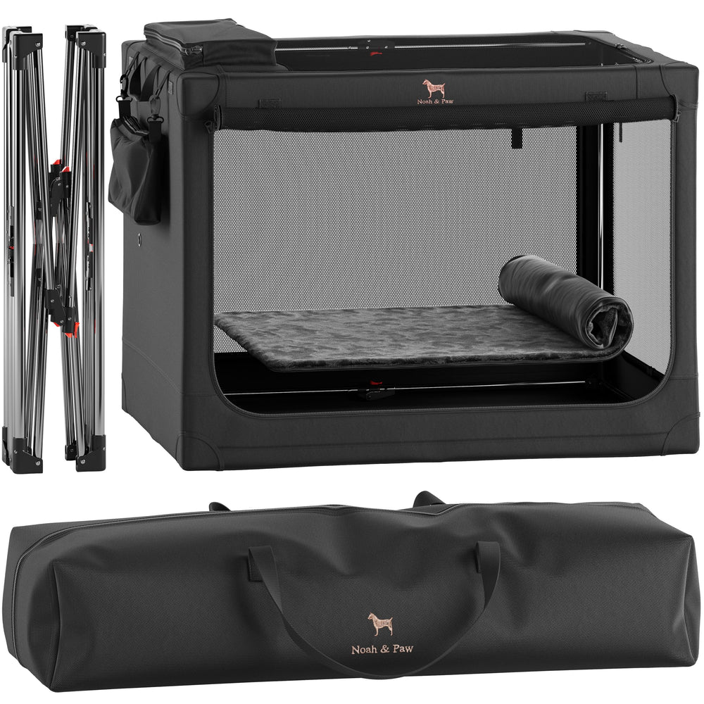 Noah & Paw collapsible crate frame setup for quick travel assembly