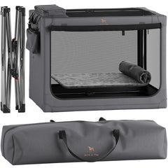 Noah & Paw collapsible crate frame shown for sturdy travel setup.