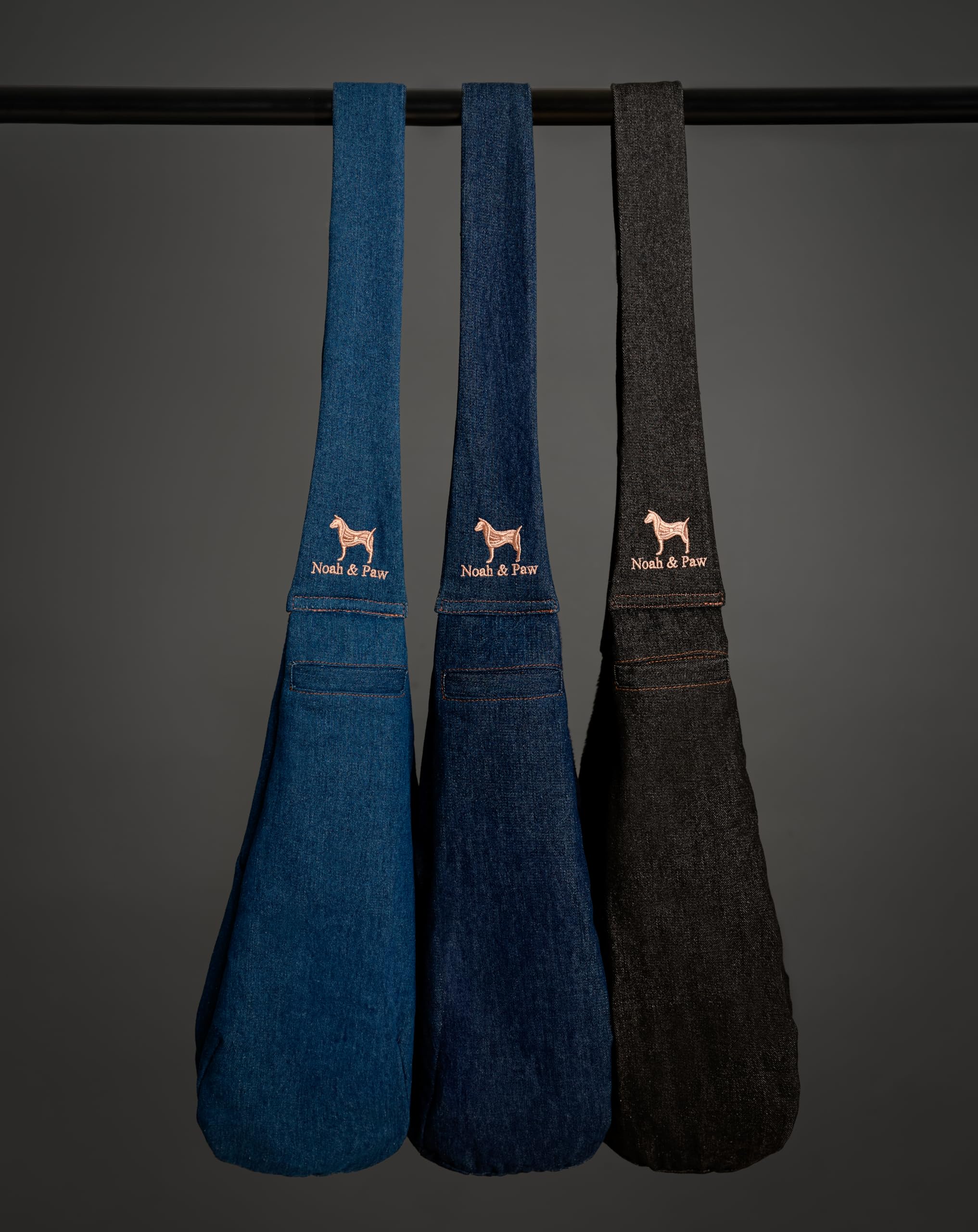 NOAH & PAW denim sling compact design for easy storage