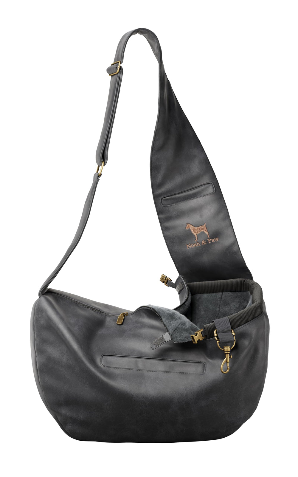 Noah & Paw dog sling general view showcasing compact, stylish small-pet carrier.